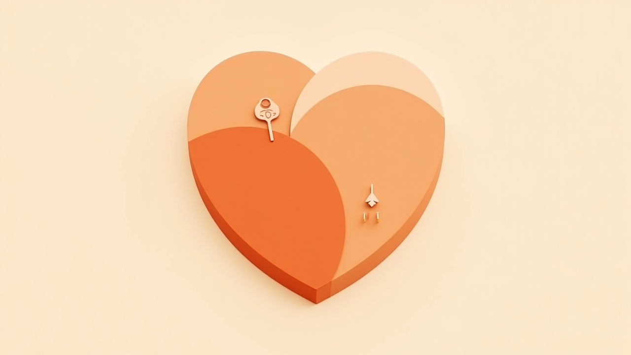 Illustration: A soft rounded shield-like form made of overlapping translucent panels, a small key motif and a one-way arrow…