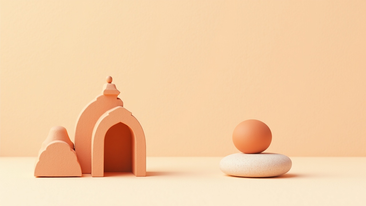 Illustration: A light nimble pebble-orb beside a heavier ornate structure, a subtle balance in the small form's favor