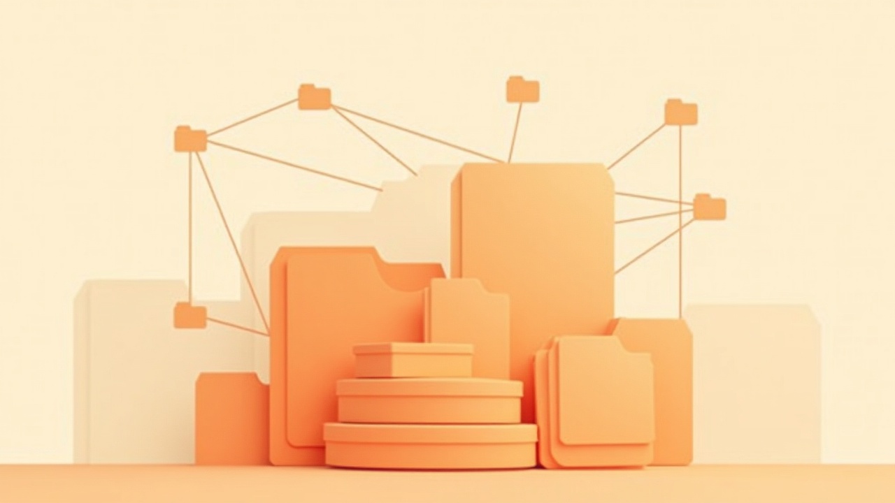 Illustration: Stacked file-shapes fanning into a connected constellation with lines tracing back to sources